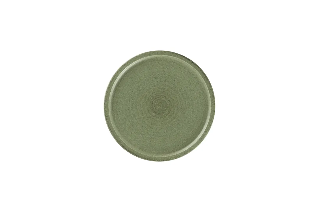 RAK Porcelain EACP21SDG - 8.25" Round Ceramic Plate, Green, Microwave & Dishwasher Safe - 12/Case