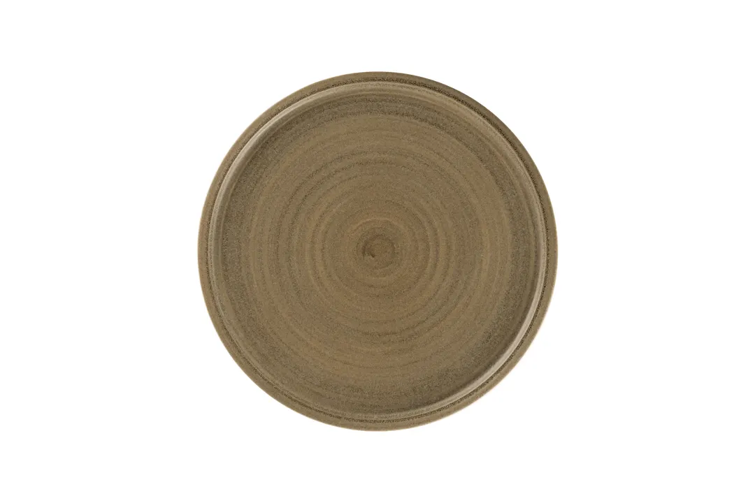 RAK Porcelain EACP28SDB - 11" Round Flat Coupe Rim Dark Brown Ceramic Stoneware Plate - 6/Case