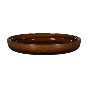 RAK Porcelain EADC24HO - 9" Round Honey Porcelain Bowl, 42 oz, Oven/Microwave Safe - 6/Case