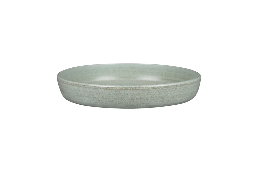 RAK Porcelain EADC24SAQ - 9.45" Round Coupe Plate, 42.45 oz Green Ceramic, Dishwasher Safe - 2/Case