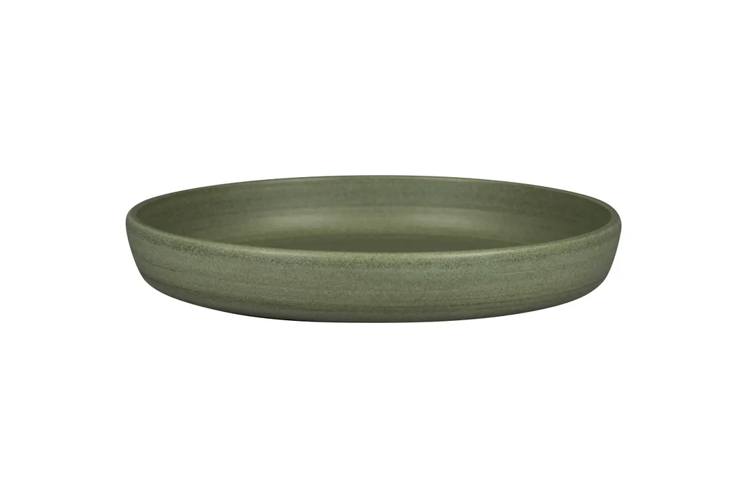 RAK Porcelain EADC28SDG - 11" Round Deep Coupe Plate, 58.5 oz, Green Stoneware, Dishwasher Safe - 2/Case