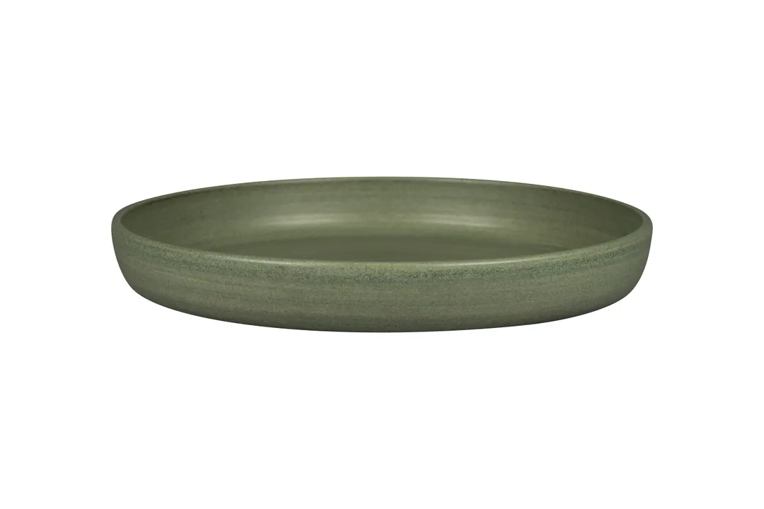 RAK Porcelain EADC30SDG - 11.65" Round Coupe Plate, 72.7 oz, Green Stoneware, Microwave Safe - 2/Case