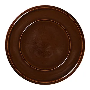 RAK Porcelain EAFP24HO Ease Plate, 9.45" Round Flat Edge, Honey Porcelain, Dishwasher Safe - 12/Case