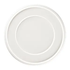 RAK Porcelain EAFP32 - 12.6" Porcelain Plate, Wide Rim, Flat Edge, Fridge/Freezer/Oven Safe - 6/Case
