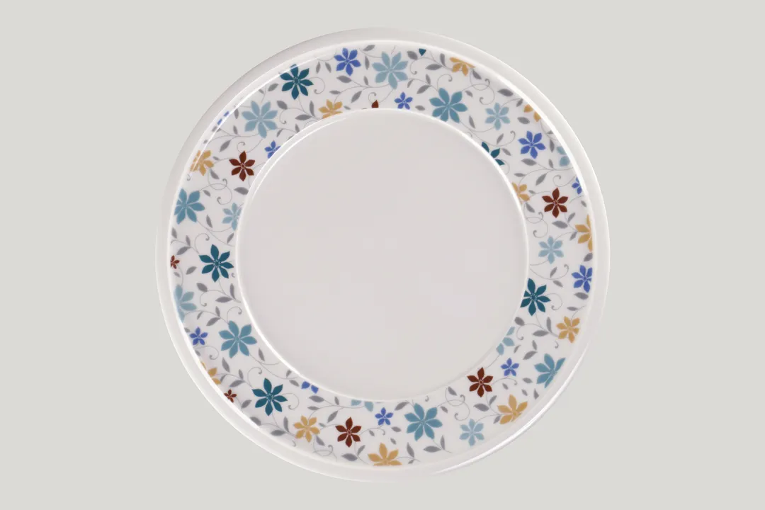 RAK Porcelain EAFP32D207 - 12.6" Round Flat Edge Porcelain Plate Ivoris Summer Finish - 6/Case