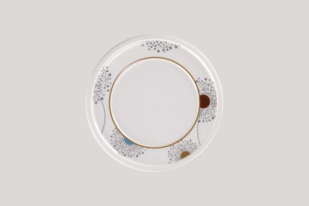 RAK Porcelain EAFP32D208 Ease Plate, 12.6" Round Flat Rim Porcelain Ivoris Spring Finish - 6/Case