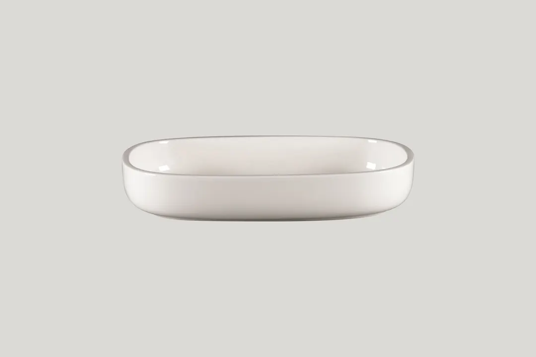 RAK Porcelain EAOD26 - Oval 7" White Porcelain Bowl, 37.85 oz (7.2"), Oven/Microwave Safe - 2/Case