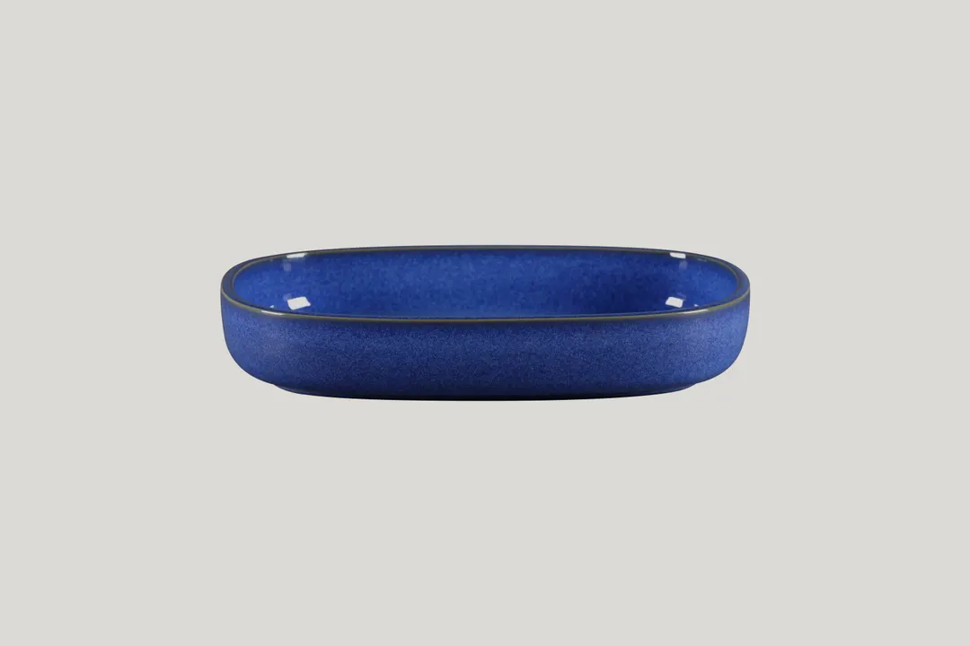 RAK Porcelain EAOD26CO - Oval Cobalt Porcelain Bowl 7" (37.85 oz) Oven Microwave Safe - 2/Case