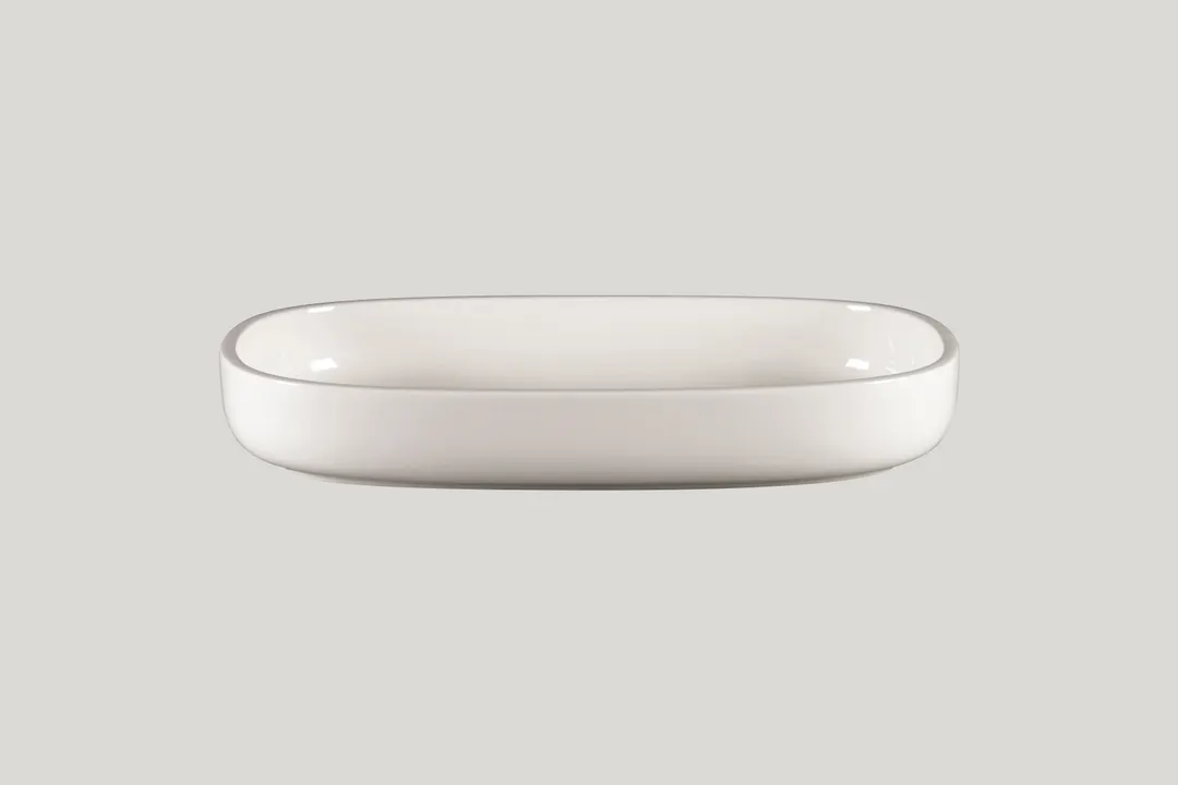 RAK Porcelain EAOD30 - Oval 8" White Porcelain Bowl, 50.7 oz, General Use, Oven/Microwave Safe - 2/Case