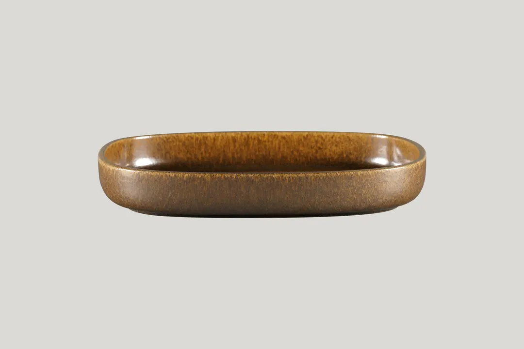 RAK Porcelain EAOD30RT - Oval Deep 8" 50.7 oz Porcelain Bowl, Rust, Oven/Microwave Safe - 2/Case