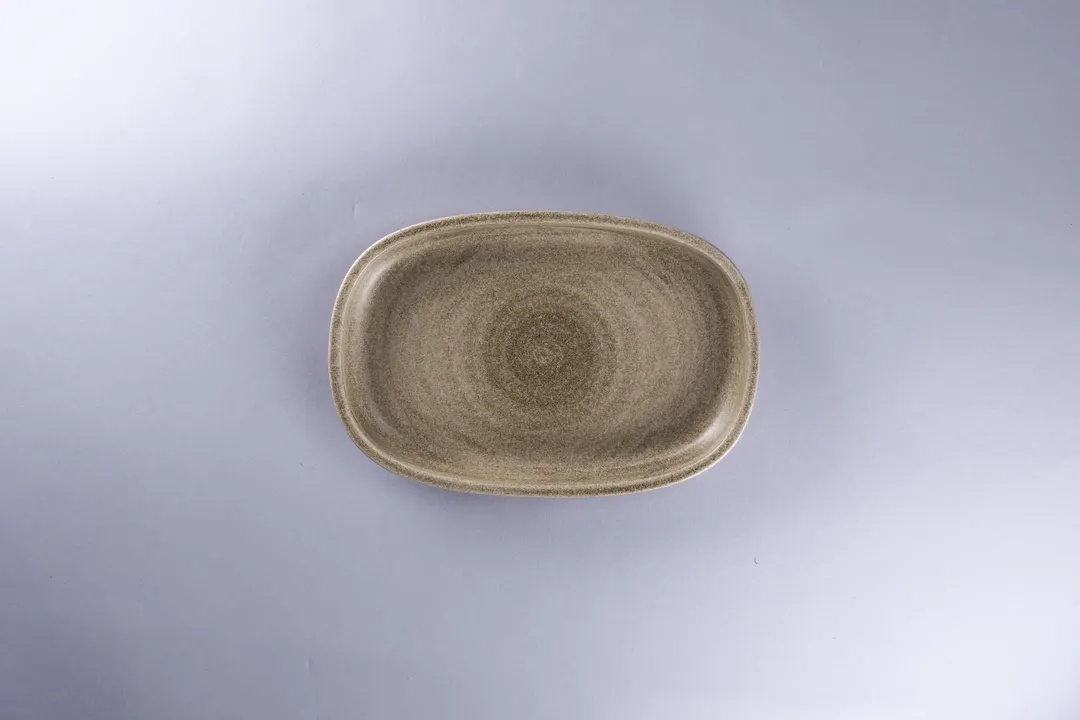RAK Porcelain EAOP26SBI Oval China Plate, 8.8" x 6" Beige Ceramic Stoneware, Flat Edge - 6/Case