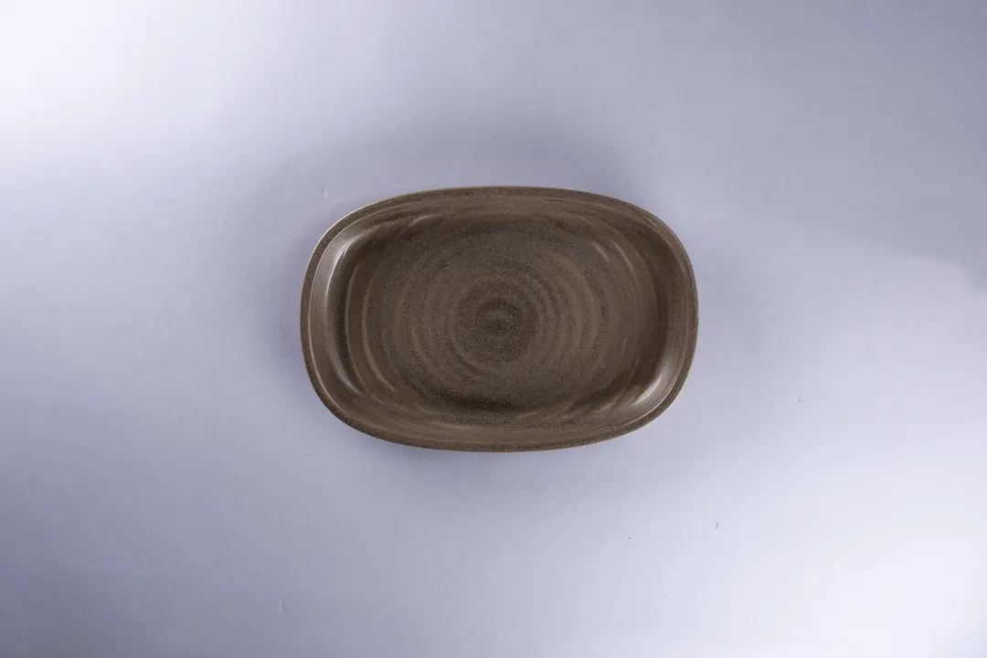 RAK Porcelain EAOP26SDB Oval Plate, 8.8" x 6" Dark Brown Ceramic Stoneware, Microwave Safe - 6/Case