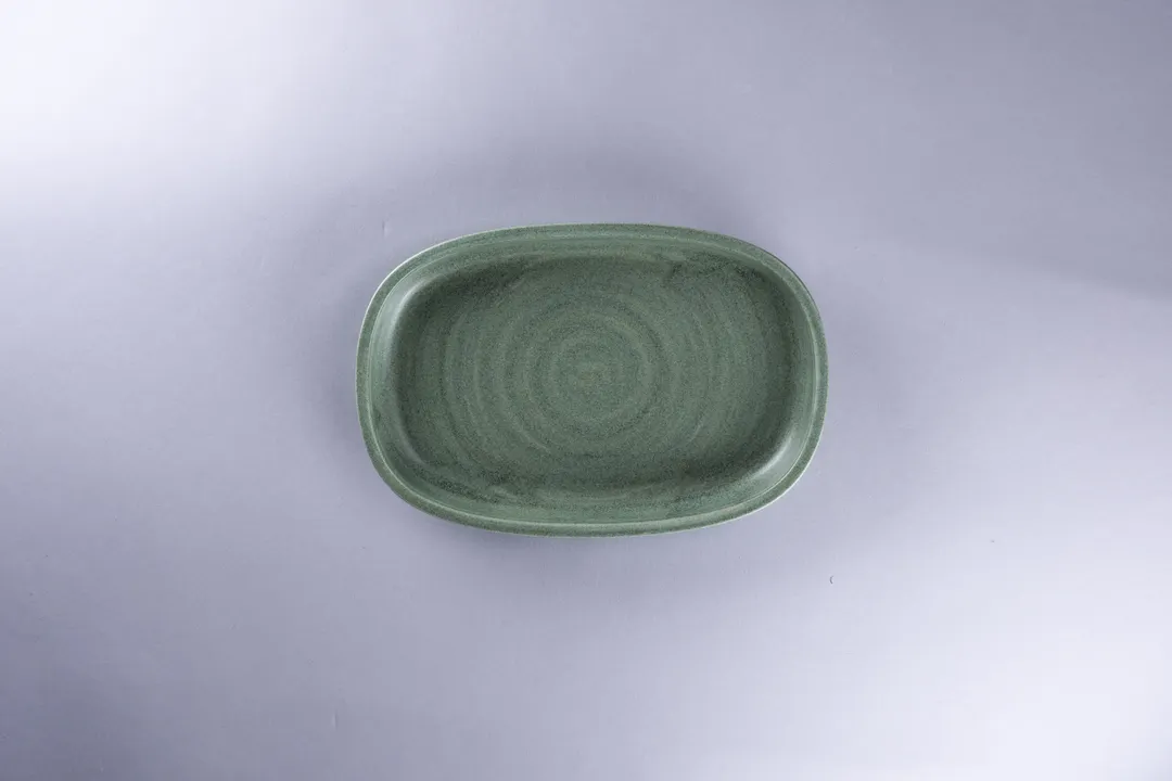 RAK Porcelain EAOP26SDG Oval Plate, 8.8" x 6" Stoneware, Green, Microwave & Dishwasher Safe - 6/Case