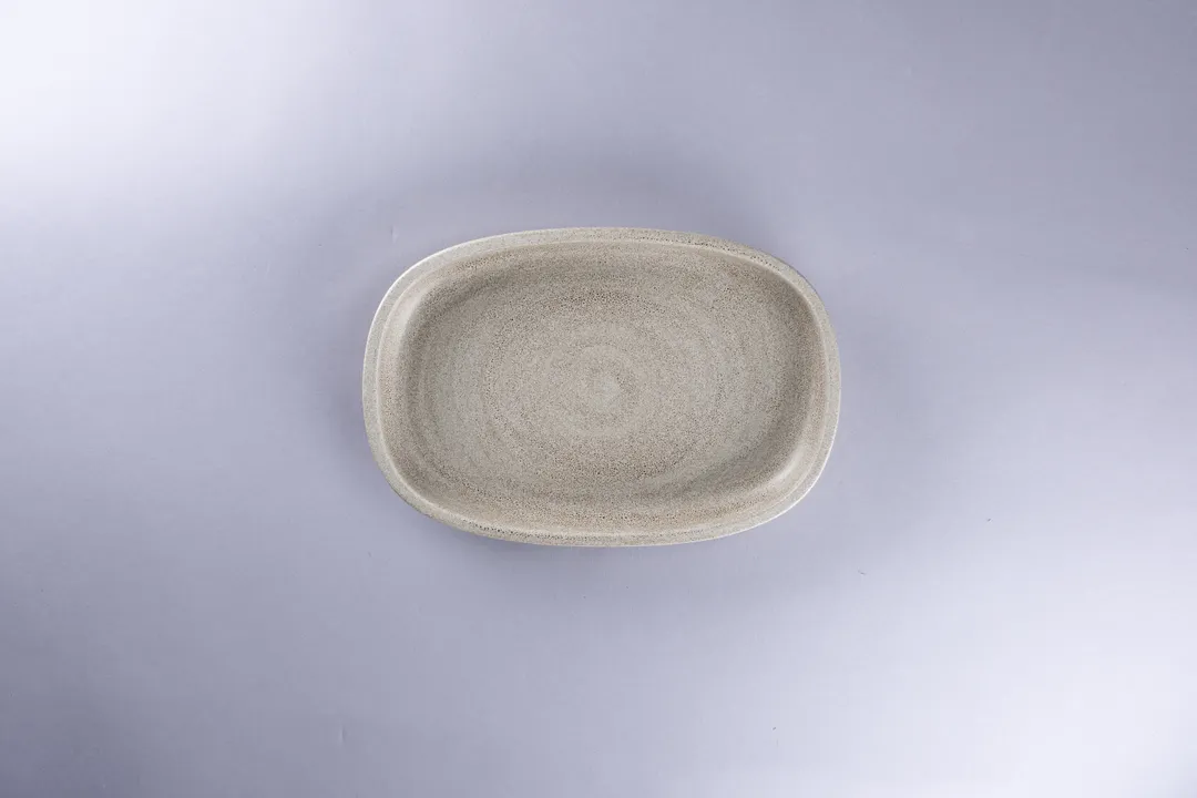 RAK Porcelain EAOP26SGE - Oval 8.8" x 6" Grey Ceramic Plate, Microwave & Dishwasher Safe - 6/Case