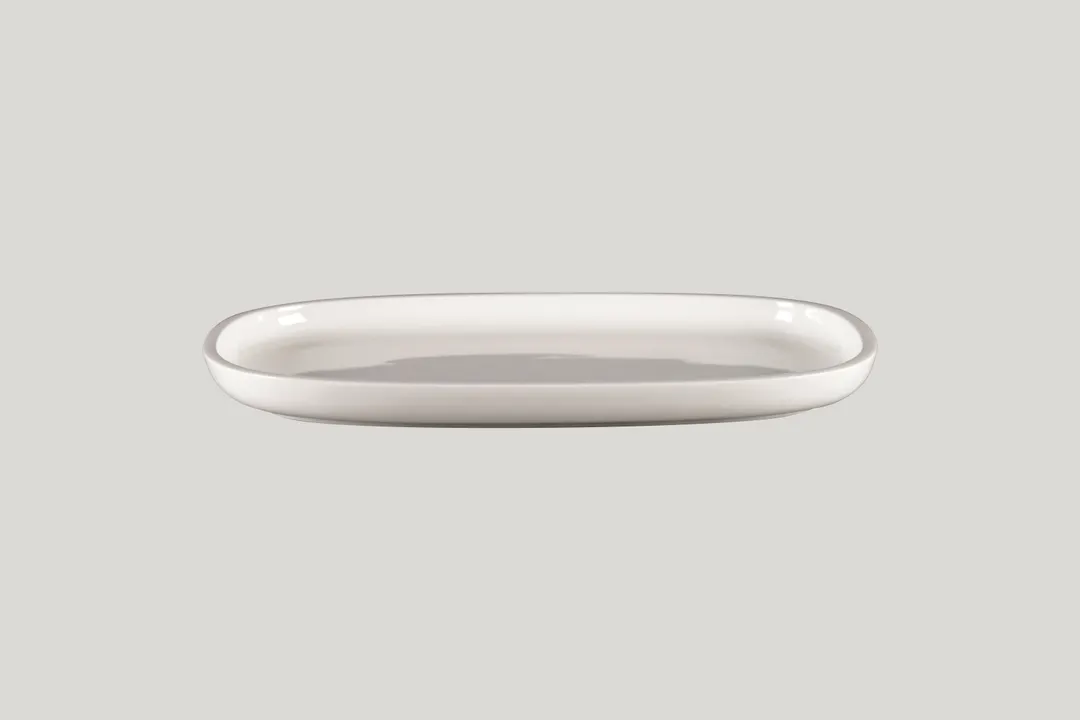 RAK Porcelain EAOP30 - Oval Ease Plate 7.85" Porcelain, Deep Rim, Fridge/Freezer/Oven Safe - 6/Case