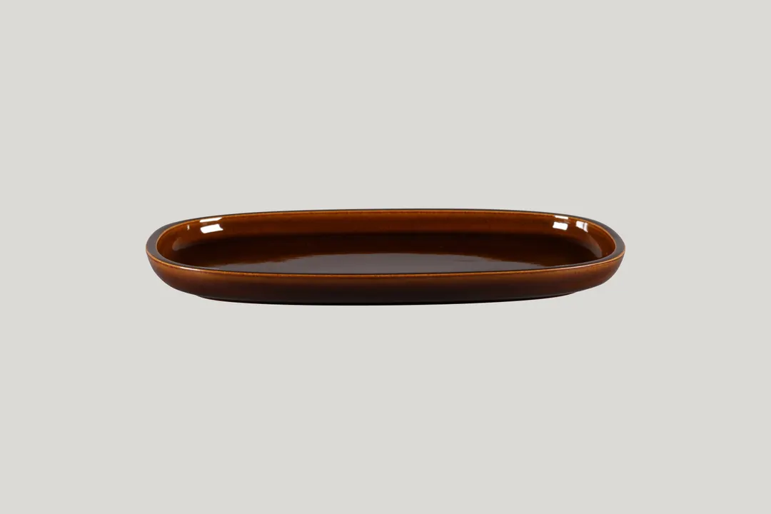 RAK Porcelain EAOP30HO Oval Ease Plate 7.85" Diameter Honey, Oven Microwave Safe - 6/Case