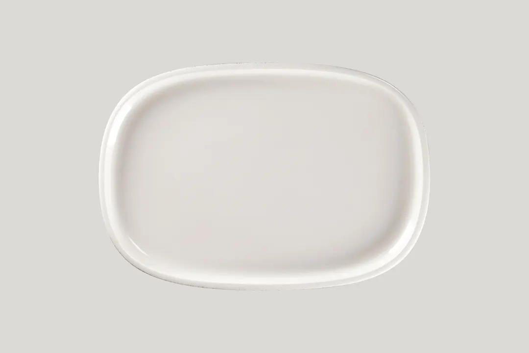 RAK Porcelain EAOP33DU Oval Ease Plate, 13.05" Diameter, Deep Rim, Oven Microwave Safe - 6/Case