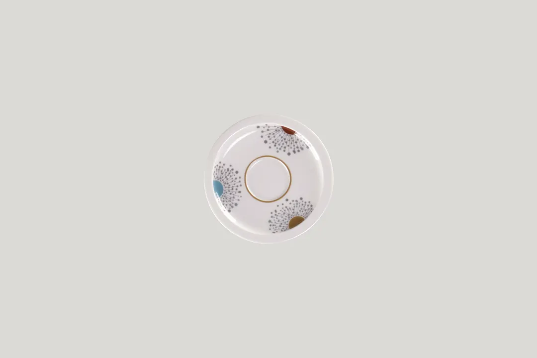 RAK Porcelain EASA13D208 - Round Ivoris Porcelain Espresso Saucer 4.9" Dia, 4.0"-4.49" Size - 12/Case