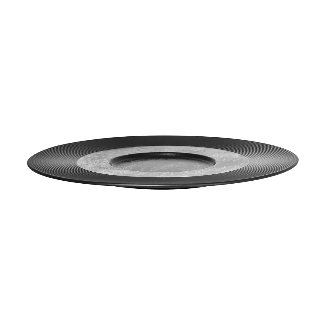 RAK Porcelain EDGF29 Gourmet Plate, 11-3/8" Round Flat Edge, Porcelain, Dishwasher Safe - 12/Case