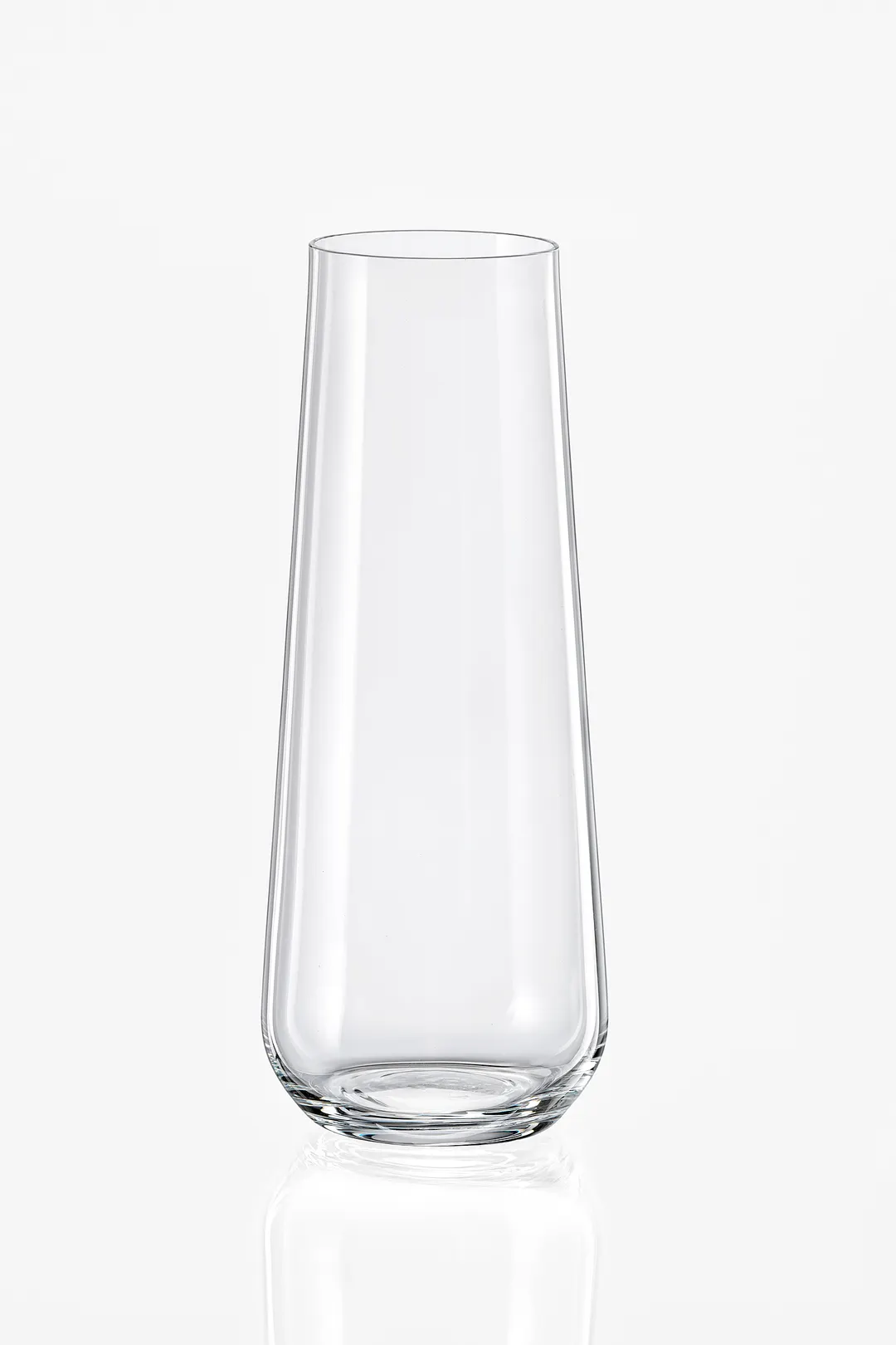 RAK Porcelain EDGFLT08 Stemless Champagne Flute, 8 oz Capacity, 2.3"×5.8" Glass, Tempered - 24/Case