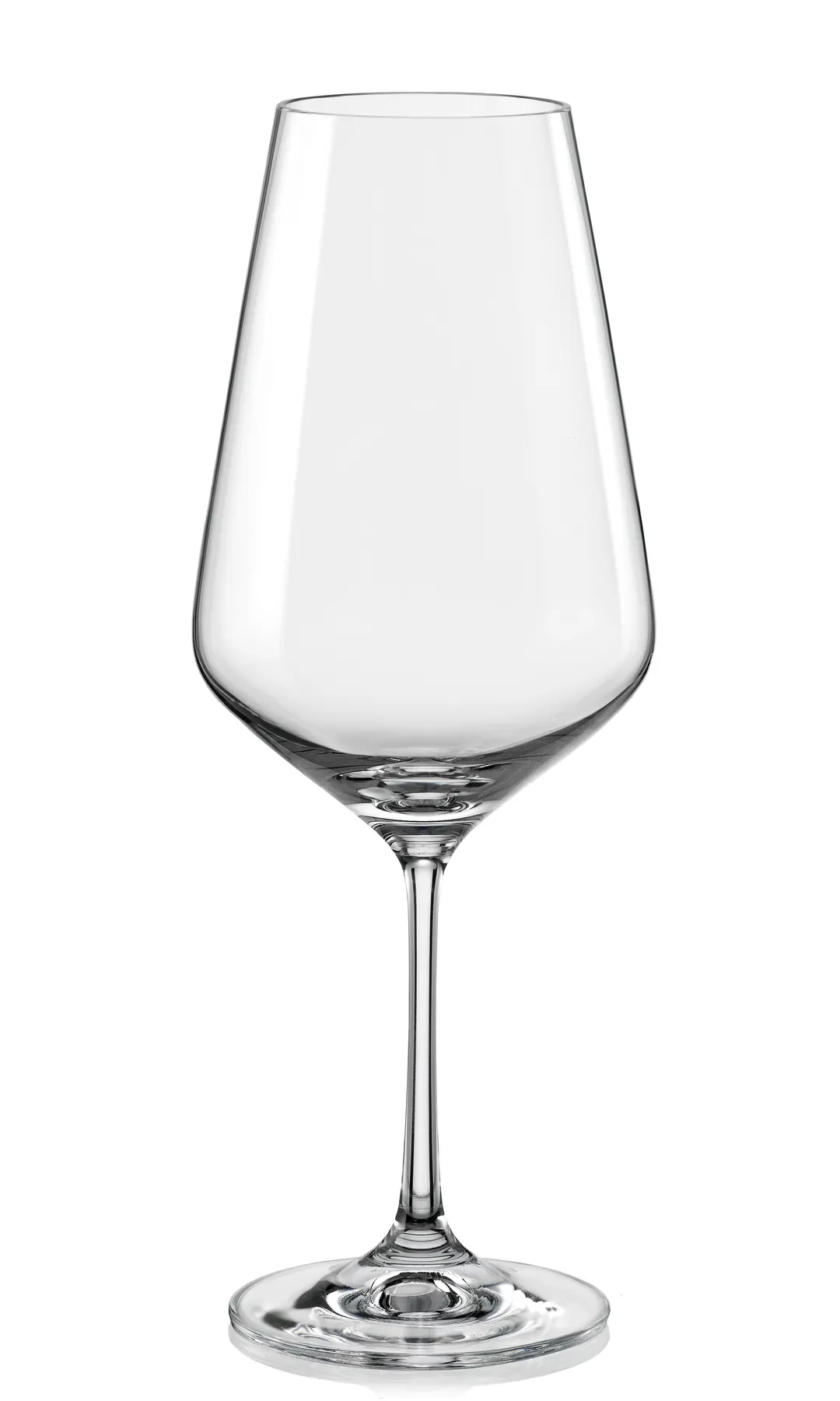 RAK Porcelain EDGRED18 - Red Stemmed Wine Glass, 18.6 oz, 3.8"×9.9" Size, Tempered Glass - 24/Case