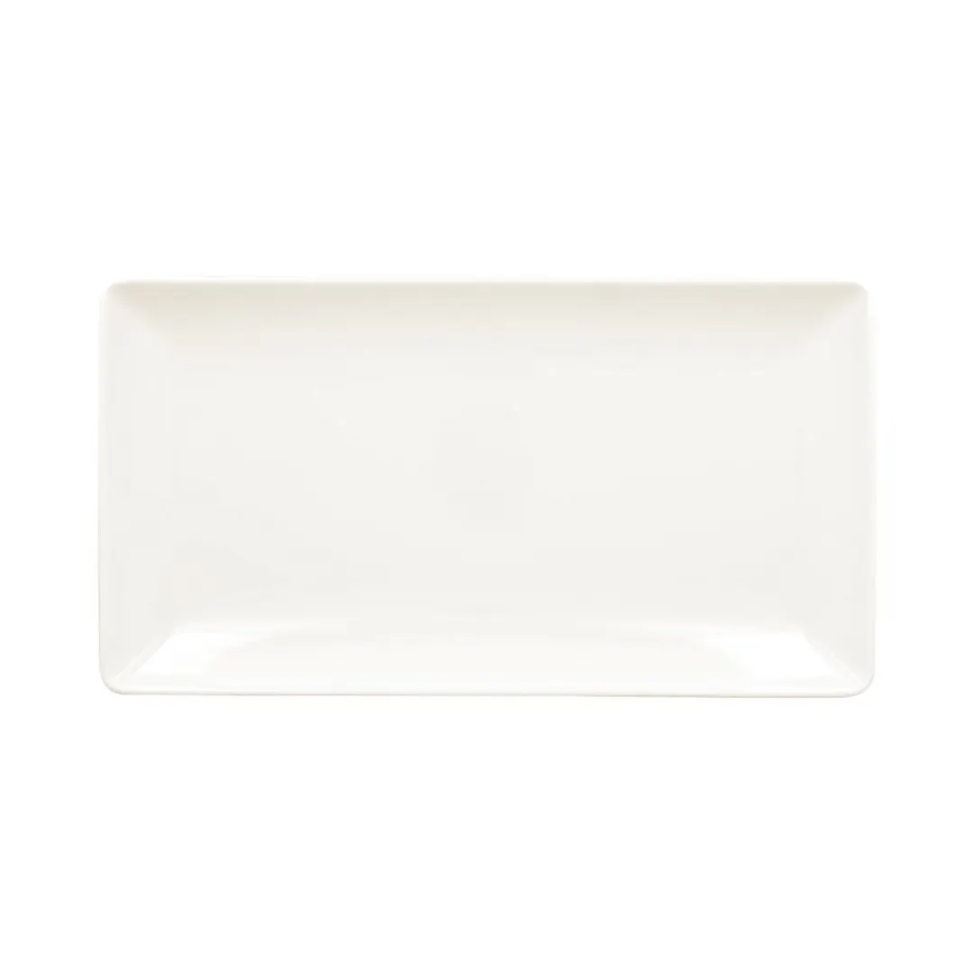 RAK Porcelain EDRG33IV Nano Plate, Rectangular Coupe Rim, 13"-1/5" x 7"-1/8" Porcelain, 6/Case