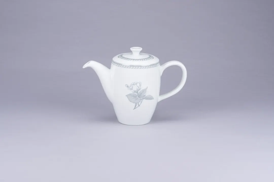 RAK Porcelain EZCP35D214 - Floret Coffee Pot, 11.9 oz Porcelain, Oven/Microwave Safe - 12/Case