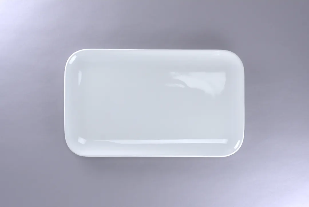 RAK Porcelain EZRCP33.20 - Rectangle Coupe Plate, 13" White Porcelain, Polaris Finish, 12/Case