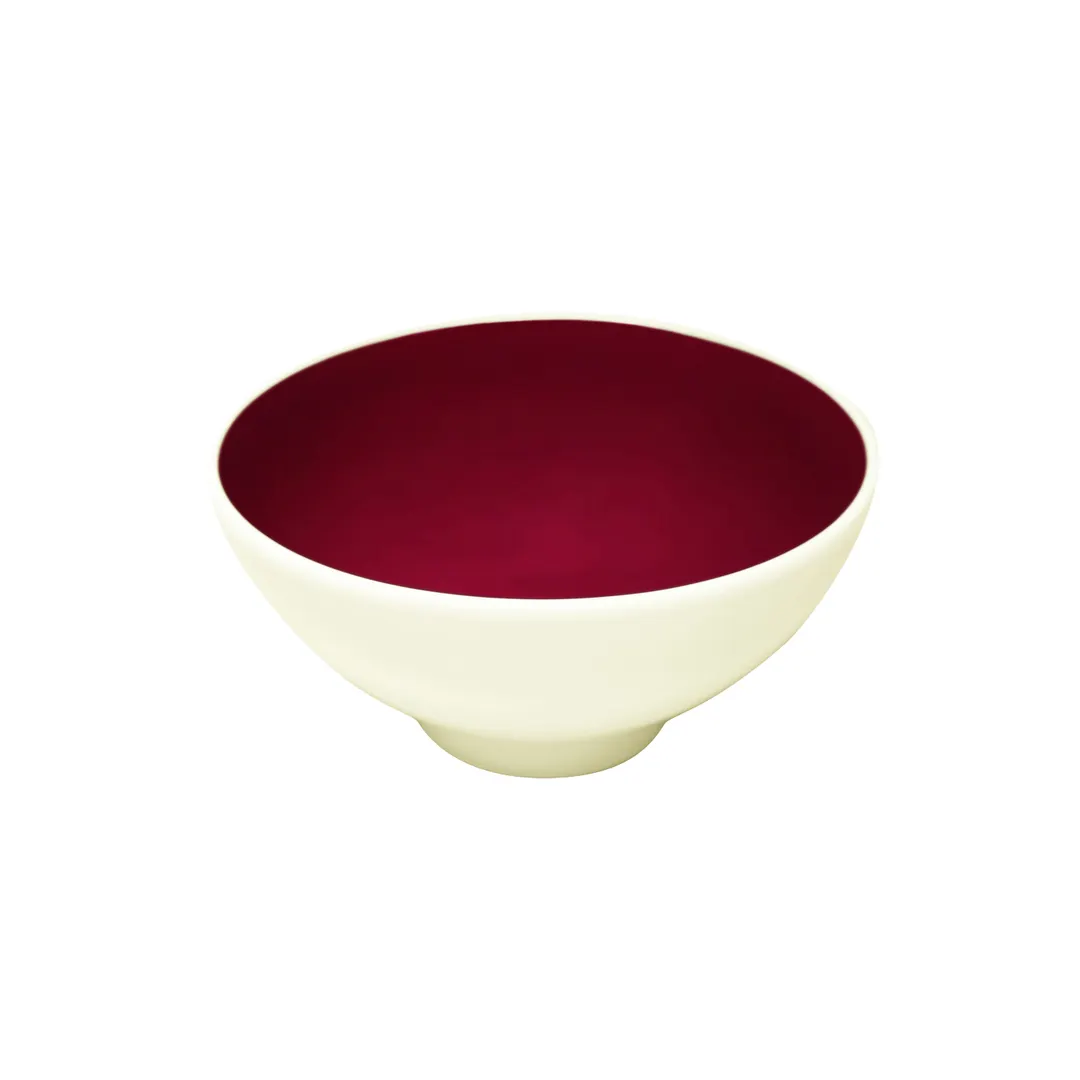 RAK Porcelain FDBI14PD1 Samba Bowl, 15.2 oz (5½" Dia x 2⅝" H), Round Porcelain, Bordeaux - 12/Case