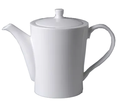 RAK Porcelain FDCP70 - Fine Dine 27 oz White Porcelain Coffee Pot with Lid, Dishwasher Safe - 1/Case