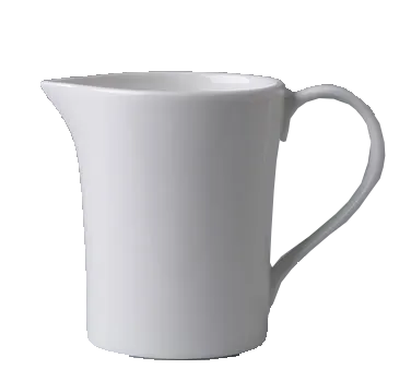 RAK Porcelain FDCR25 - 8.5 oz White Porcelain Creamer Pitcher with Handle, Dishwasher Safe - 6/Case
