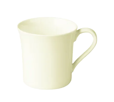 RAK Porcelain FDCU25 Fine Dine Cup 8.5 oz White Porcelain Dishwasher Microwave Safe Handle - 12/Case