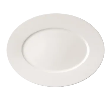RAK Porcelain FDOP34 Fine Dine Oval Platter, 13"-3/8 x 10" White Porcelain, Dishwasher Safe - 6/Case