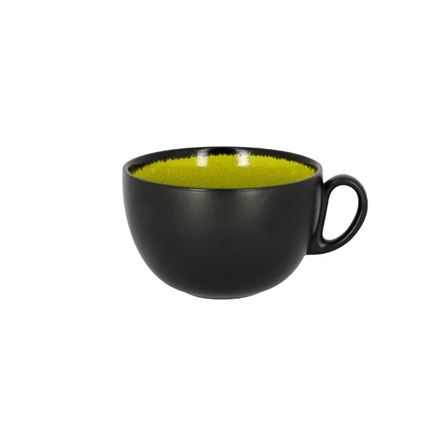 RAK Porcelain FR116C45GR - Breakfast Cup 15.2 oz 4.7" Dia, Green Porcelain, Dishwasher Safe - 12/Case