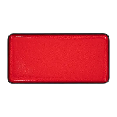 RAK Porcelain FRFTRTF16R Rectangular Plate, 6.3" L x 3.15" W, Red Fire Porcelain, Flat Edge - 12/Case