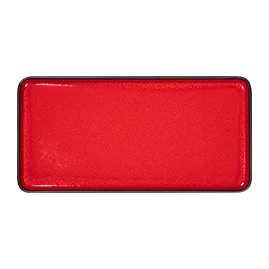 RAK Porcelain FRFTRTF32R Rectangular Plate, 12.6" x 6.3", Red Fire Porcelain, Flat Edge - 6/Case