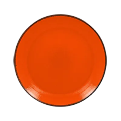 RAK Porcelain FRNNPR27OR Fire Plate, 10.65" Round Coupe Rim, Orange Porcelain, Safe - 12/Case