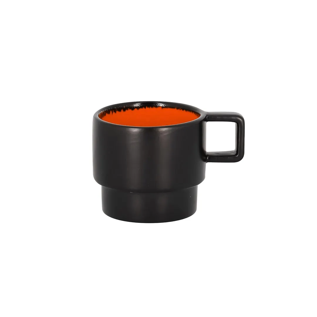 RAK Porcelain FRNOCU09OR Espresso Cup, 3.05 oz (2.55" Dia.), Stackable Porcelain, Orange - 12/Case