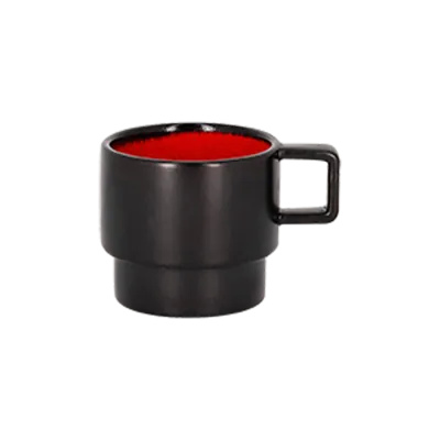 RAK Porcelain FRNOCU09RD Fire Espresso Cup, 3.05 oz (2.55" Dia.), Red Porcelain, Stackable - 12/Case