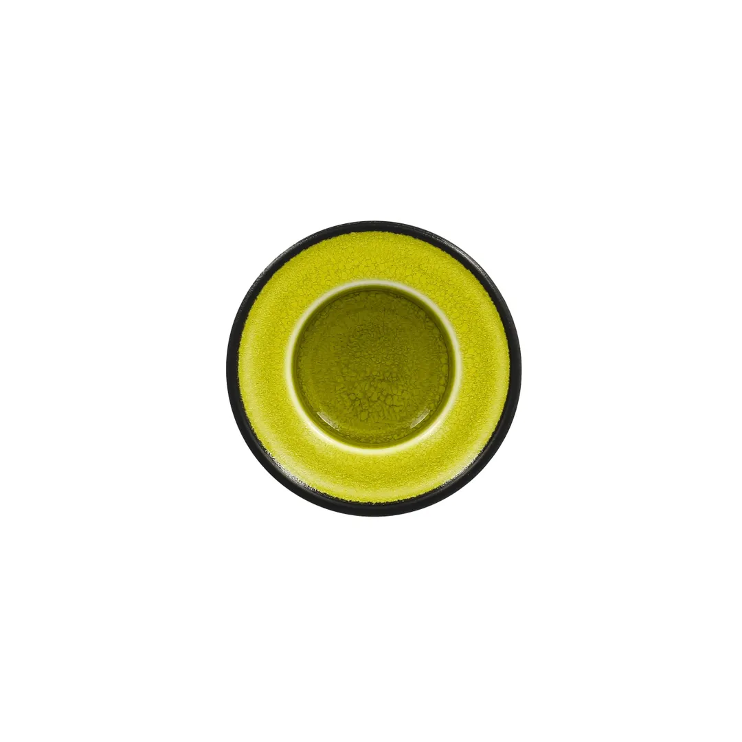 RAK Porcelain FRNOSA1GR - 3.95" Round Green Fire Saucer, 3" Diameter, Oven Microwave Safe - 12/Case