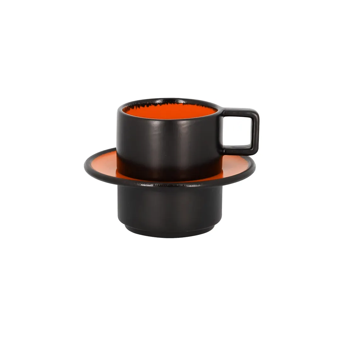 RAK Porcelain FRNOSA1OR Saucer 3.95" Round Orange Porcelain, Fridge/Freezer/Oven Safe - 12/Case