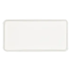 RAK Porcelain FTRTF24 Fractal Rectangular Plate, 9.45" L x 3.15" W, Edge Porcelain Ivory - 6/Case