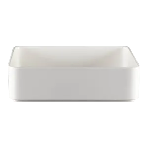 RAK Porcelain FTSDP16 - Square Deep Porcelain Bowl, 6" 37 oz Ivory Finish, General Use - 4/Case
