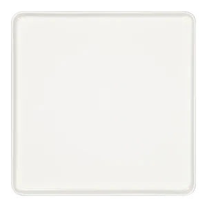 RAK Porcelain FTSFP08 - Square Fractal Plate 3.15" x 3.15" Flat Edge Porcelain Ivoris - 12/Case