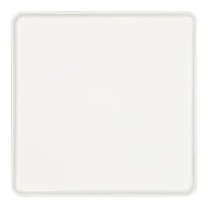 RAK Porcelain FTSFP32 Fractal Square Plate, 12.6" x 12.6" Flat Edge Porcelain, Ivoris Finish - 3/Case