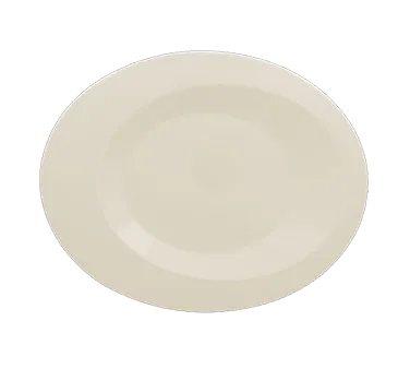 RAK Porcelain GIOP25 Oval Giro Plate, 9.25" x 7.88" Rolled Edge Porcelain, Oven Safe - 12/Case
