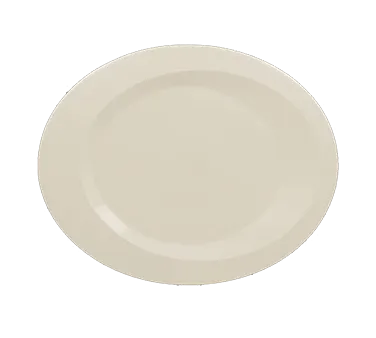 RAK Porcelain GIOP34 - Oval Giro Plate 13.25" x 10.5" Rolled Edge, Dishwasher Safe - 12/Case