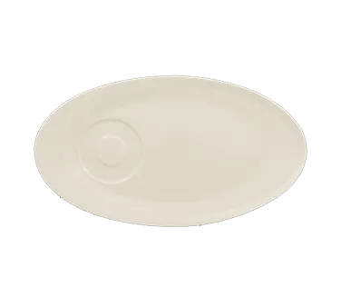 RAK Porcelain GISA29 Oval Giro Saucer, 11½" x 6⅜" Porcelain, Dishwasher Safe - 12/Case