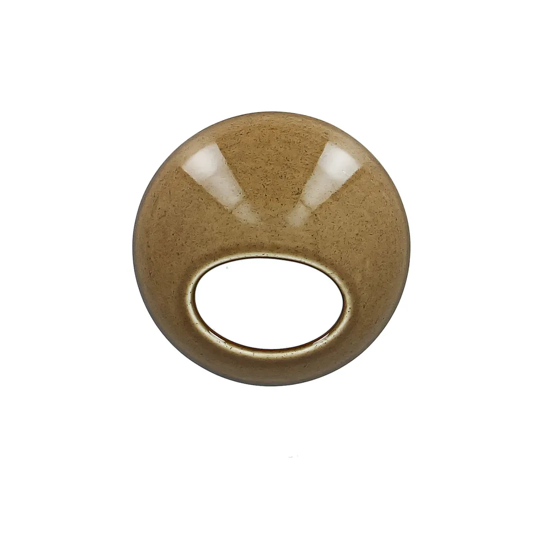 RAK Porcelain GNARCL09CA - 3.35" Round Curved Lid, Caramel Porcelain, Fridge/Freezer/Oven - 12/Case