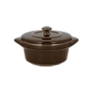 RAK Porcelain GNCFRD09CL Mini Cocotte, 3.8 oz (3.35" Dia.) Dutch Oven, Clove, Oven Safe - Case